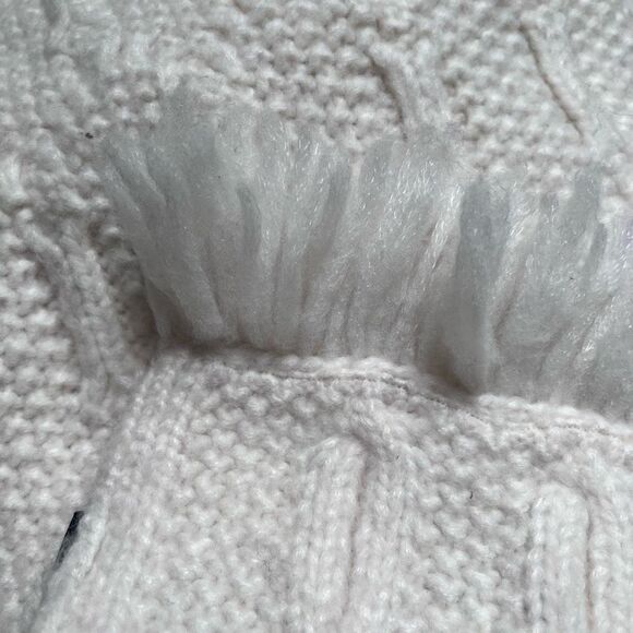 Ted Baker Wool Blend Cable Knit Scarf in Ivory NWT MSRP $139 - Picture 4 of 7